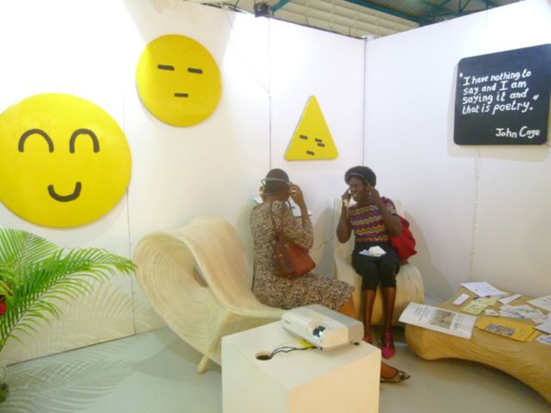 Joëlle Ferly's booth at the PooL Art Fair