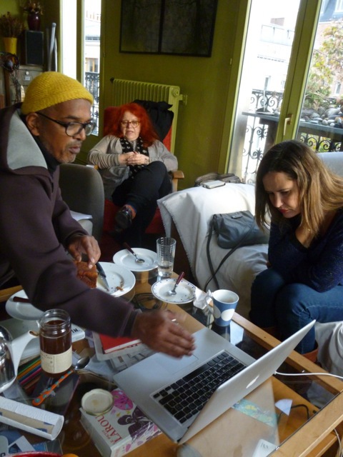 Our Art Director, Régine Cuzin with two members of L'Artocarpe Paris (Nov. 14)