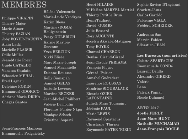 Liste des membres en 10 ans / The Members' list over our 10 years of existence