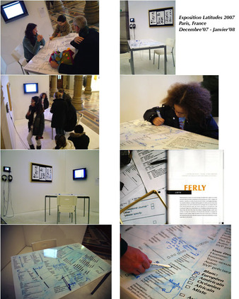 L'installation vidéo présentée lors de l'exposition Latitudes 2007