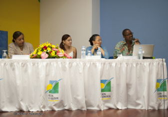 Belkis Ramirez's conference, in presence of Madame Kacy-Bambuck,  President of Culture at the Regional Council of Guadeloupe