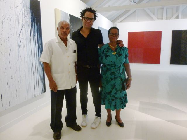 Sebastien Mehal with his parents, proud of their son...