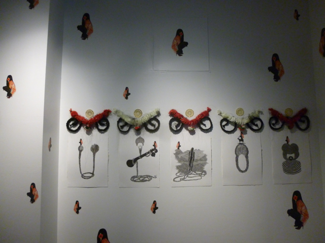Details of Kelly's installation piece. Mocada June 2015