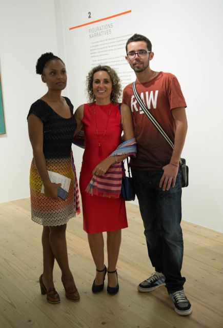 3 members of L'Artocarpe at the exhibition of Hervé Télémaque at Fondation Clément, our Secretary Valérie, Hélène a photographer and Treasurer Alexandre.