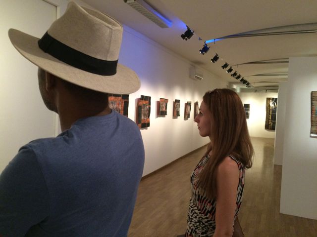 Lana and husband Fred-Alex visiting artist Valérie John's exhibition. Martinique