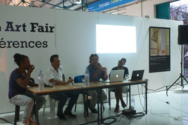 Conference with Jean-Marc Hunt (Artbemao), Thierry Alet (PooL Art Fair) and Jo Ferly (L'Artocarpe)